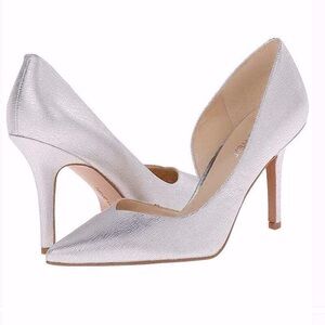 NINE WEST Jowzer Metallic Silver D’Orsay Classic Pumps